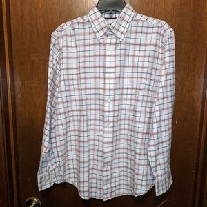 St John's Bay button-down plaid shirt size small